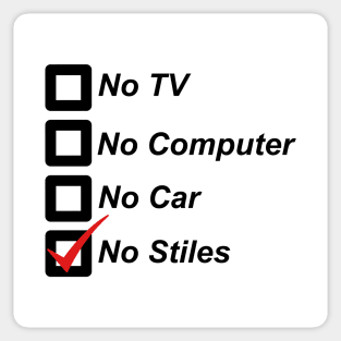 No Stiles (light colors) Sticker